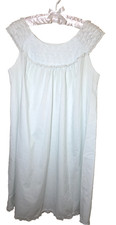 Vintage 1950s Shadowline Nightgown Robe Peignoir Set Blue Lace Eyelet Size Med