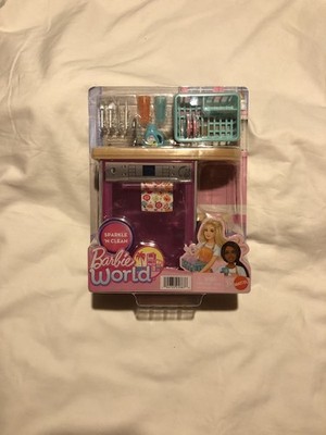 Barbie World  Sparkle  N Clean  Toy Dishwasher Set New