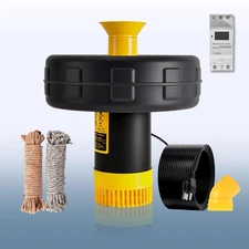 Pond Fountain Aerator Pump with Timer, 50ft Power Cord, 2 Spray Patterns, Ene...