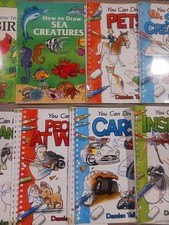 14 HOW TO DRAW books 1960's- 80's Jack Hamm Damien Toll Art Painting Crafts