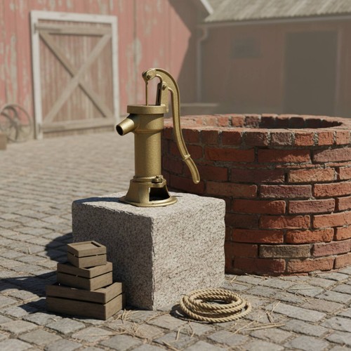 Pompe à Eau Manuelle En Fonte Robuste et Résistant pour Irrigation, Enfants - Afbeelding 6 van 13
