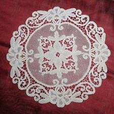 Antique Belgian Bruges Bobbin Lace Doily