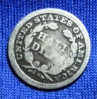 1854 United States Seated Liberty Half Dime 90% Silver Good Condition — photo 4