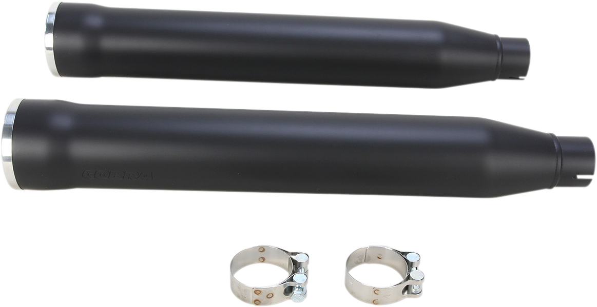 Cobra 3in. Slip-On Muffler with RacePro Tips, Black Harley Dyna
