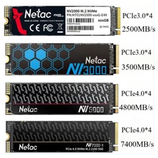 Netac 2TB 1TB 500GB 256GB M.2 PCIe SSD 2280 NVMe Internal Solid State Drive lot
