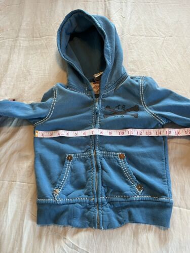 True Religion Hoodie Sweatshirt Jugend dicker Stich Detail Reißverschluss - Bild 4 von 6