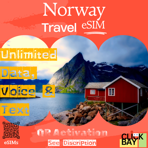 Esim, Norway Travel eSIM, 35GB internet Data + Unlimited Call & SMS for 30 Days - 第 1/7 張圖片