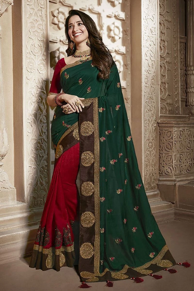 Bridal Bollywood Saree Designer Indian Party Wear Look Wedding