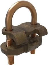 Ilsco GPL-15, 1"" IPS, 1-1/8 - 1-1/4"" Rod, 4 - 2/0 AWG,  U-Bolt Ground Clamp, 1