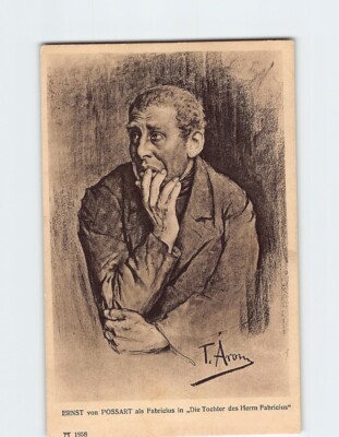 Postcard Ernst von Possart als Fabricius in ''Die Tochter des Herrn Fabricius''