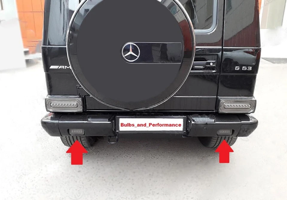 LENTE FUMÊ LED PARA-CHOQUE TRASEIRO LÂMPADAS DE NEBLINA REVERSA para 2002-18 MERCEDES G CLASS W463 - Imagem 2 de 4