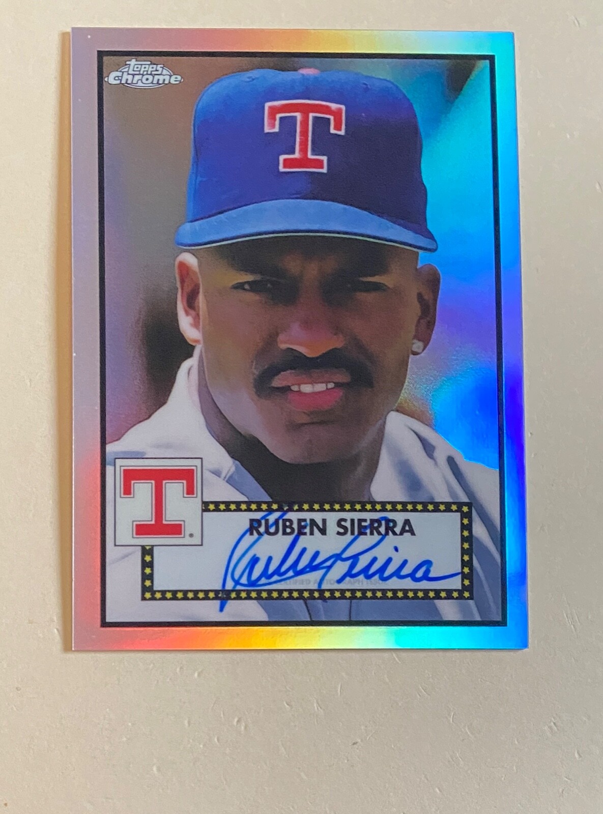 2021 Topps Chrome Platinum Anniversary Auto Refractors Ruben Sierra /199 #P8922