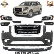 Front Bumper Cover Fascia & Grille Assembly Kit For 2013-2016 GMC Acadia