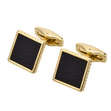1 pair of men's and women's square cufflink shirt set with cufflink jewelry