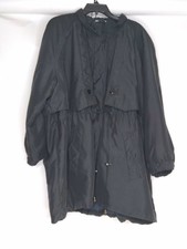 Julia Michaels Women Black (size Tag Missing) Button Flap/drawstring Rain Coat