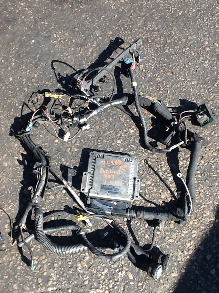 PEUGEOT 307 2.0 DIESEL M78880 ECU 0281010135 WIRING LOOM 