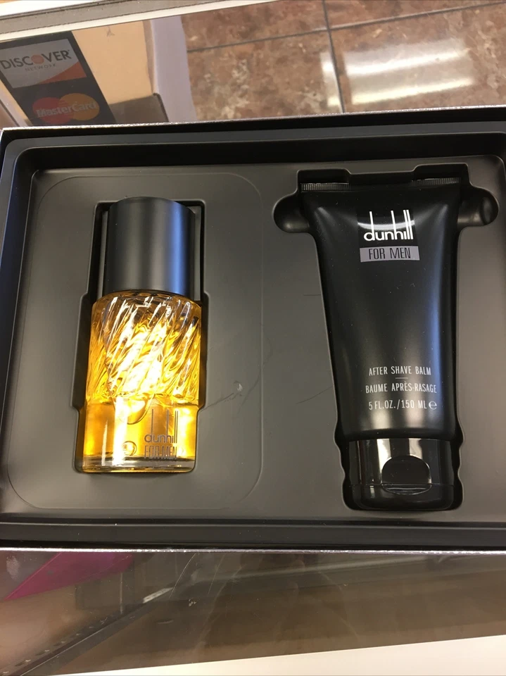 ** ВИНТАЖНЫЙ ** DUNHILL для мужчин 3,4 унц / 100 натуральный спрей комплект с после бритья - Изображение 2 из 4
