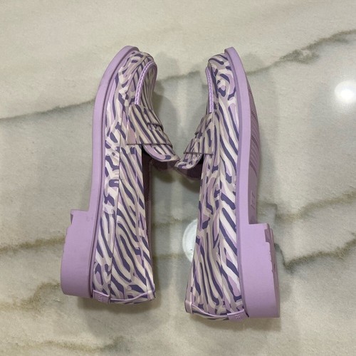 Hunter Penny Loafers size 6 Purple Coral Print Waterproof - Picture 13 of 15