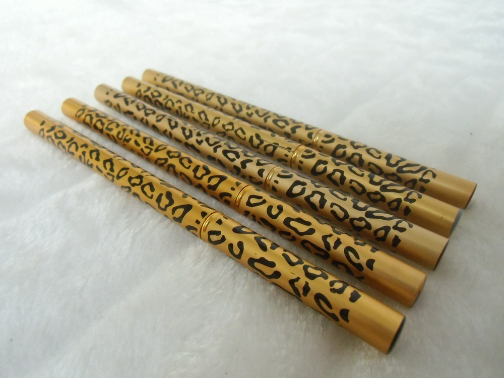 Crayon à Sourcils Double Embouts + Brosse - Gris/marron/noir - Packaging Léopard