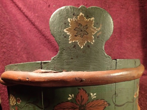 ANTIQUE 1800-s HANDMADE HANDPAINTED WOOD BOWL FOLK ART SWEDEN SWEDISH - Picture 6 of 8