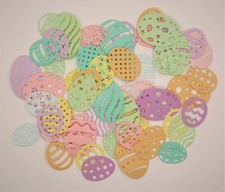 Intricate Small Egg Pastel Easter Paper Die Cut Embellishment scrapbooking 24 pc