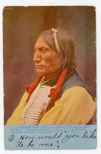 Oglala Lakota Sioux Chief BROKEN ARM © 1899 Heyn Photo 1901-07 Omaha News Co.