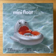 Sunnylife Kids' Mini Float Ring Pool Float - Shark Attack - 24" x 20" x 18"