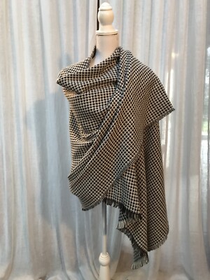 Foulard Sciarpa Grande Zara SCIARPA STOLA NERA E BIANCA ZARA 82 Cm