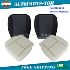 Driver And Passenger Cloth Bottom Seat Cover & Foam Cushion For 07-14 GMC Yukon