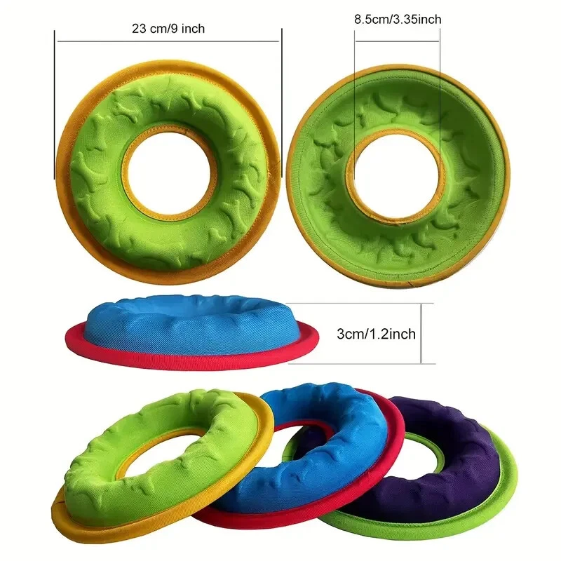 Dog Flying Disc Floating Frisbee Dog Toy , 23cm/9in diameter, 1pc - Image 4 of 4