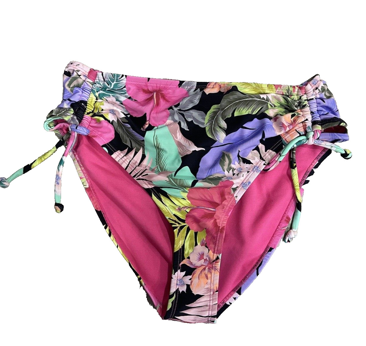 California Waves Women's High-Waist Bikini Bottoms Swimsuit Size XL  1593