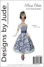 Prom Date Doll Clothes Sewing Pattern for 22" American Model Dolls Tonner