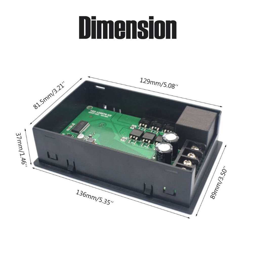 HpLive Digitaler PWM DC Motor Regler 12-48V 40A - Mit Timer & Vorwärts/Rückwärts