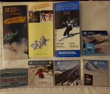 1988/89 COPPER MT SKI AREA TRAIL MAP AND 7 MORE ITEMS.  SEE DESCRIPTION