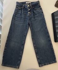 Zara Kids Size 6 Wide Leg Dark Blue Jeans