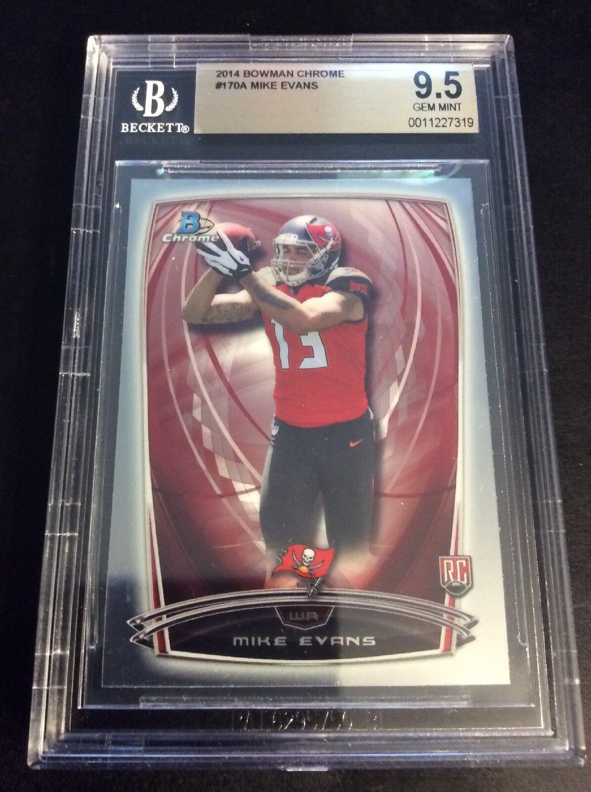 2014 Bowman Chrome #170A Mike Evans Rookie Card BGS 9.5 Tampa Bay Buccaneers