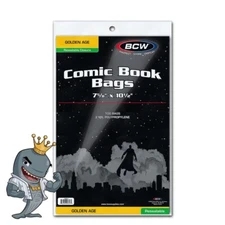 BCW Golden Resealable Comic Bags 100ct Pack FREE SHIP
