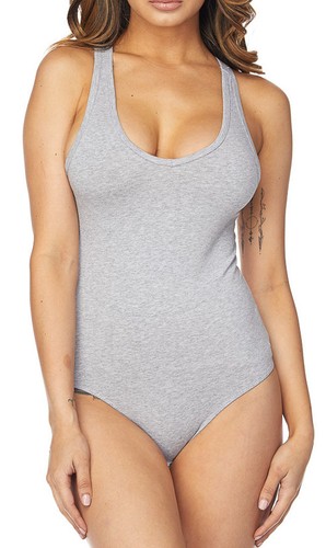 New Womens Racer Back Sleeveless Bodysuit Ladies Stretch Leotard Muscle Vest Top - Picture 112 of 165