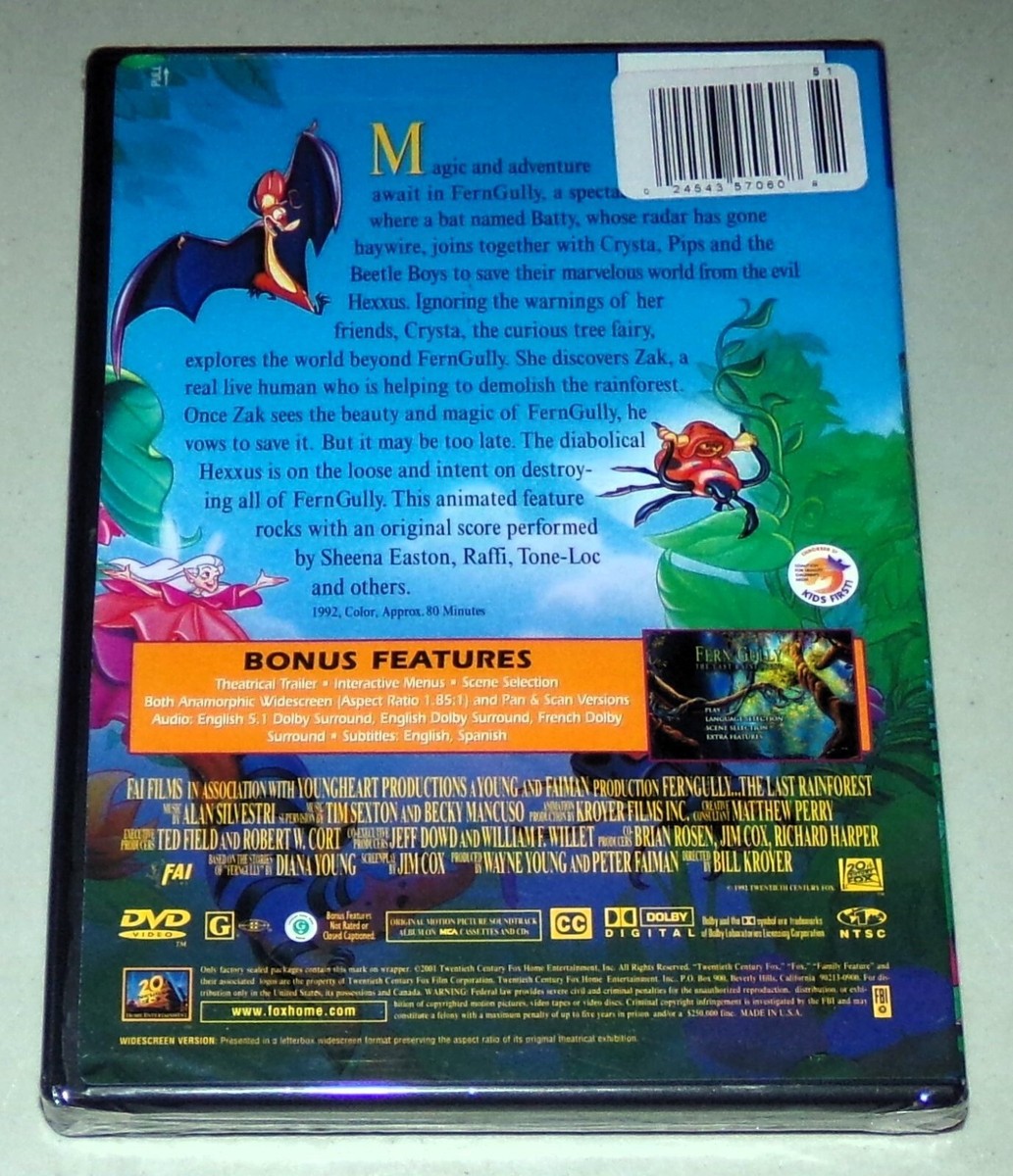 FernGully: The Last Rainforest (DVD, 1992) Score by Sheena Easton