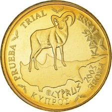 [#385640] Chypre, 10 Euro Cent, 2003, unofficial private coin, SPL+, Cuivre plaq
