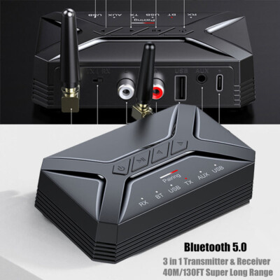 Bluetooth Transmitter Receiver Wireless 3.5mm AUX Audio Adapter TV Headphones PC