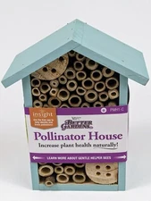 Blue Nature’s Way Better Garden Pollinator Bug Mason Bee House Wooden