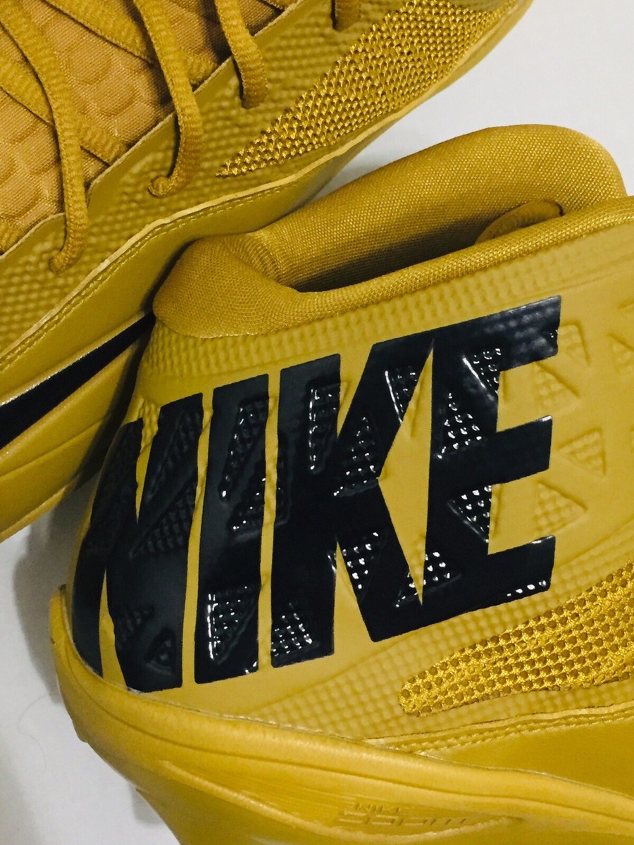Gold & Black Nike Zoom Code Elite 3/4 TD Football Cleats  display picture 1