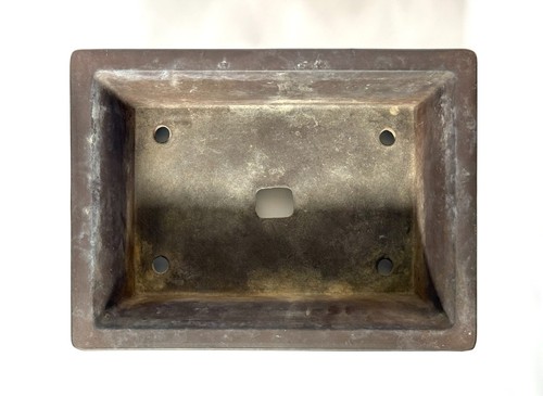 Chinese Unglazed Rectangle Ceramic Bonsai Pot (Approx. 13.6" x 10.0" x 4.7") - Picture 5 of 9