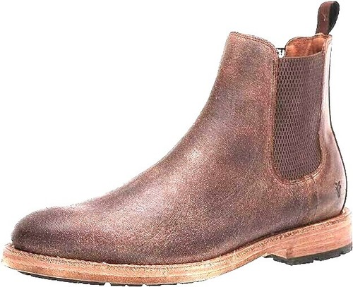 Mens Frye Phillip Harness Moto Biker Boots Back Zip Dark  display picture 3