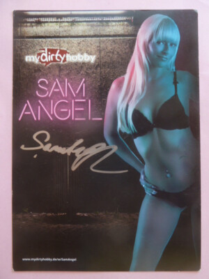 Sam Angel (Model, Erotik) - My dirty hobby Autogrammkarte 15x21cm