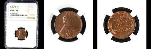 1922-D 1C NGC MS65RB-PQ LINCOLN WHEAT SMALL CENT