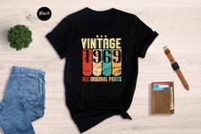 Vintage 1969 Shirt, Original Parts Shirt, 55th Birthday Shirt, 55th Birthday Men