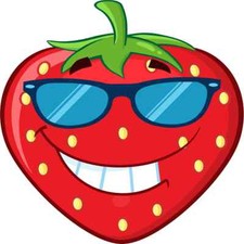 30 Custom Cool Red Strawberry Personalized Address Labels
