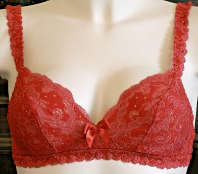 Barbara paris 530 Designer spitzen BH ohne Bügel Gr.65B 30B 25% Leinen Bralette